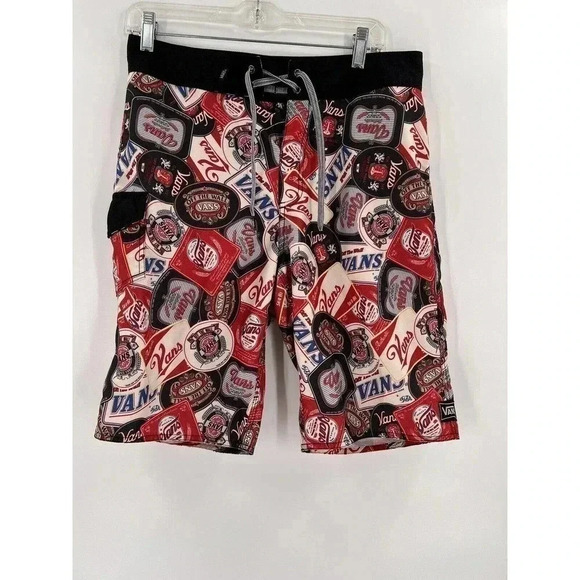 Vans Off The Wall Mens Logo All Oved Print Board Shorts Size 30 EXCELLENT UC - Picture 1 of 10